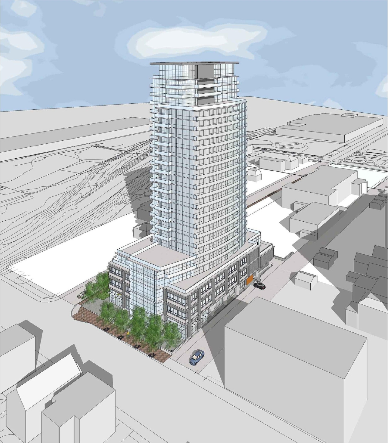 Rendering of building from page 32 of the file '1040 and 1050 Somerset Street West Urban Design Brief1'