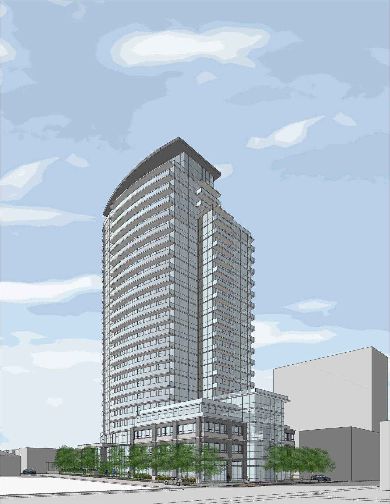 Rendering of building from page 34 of the file '1040 and 1050 Somerset Street West Urban Design Brief1'