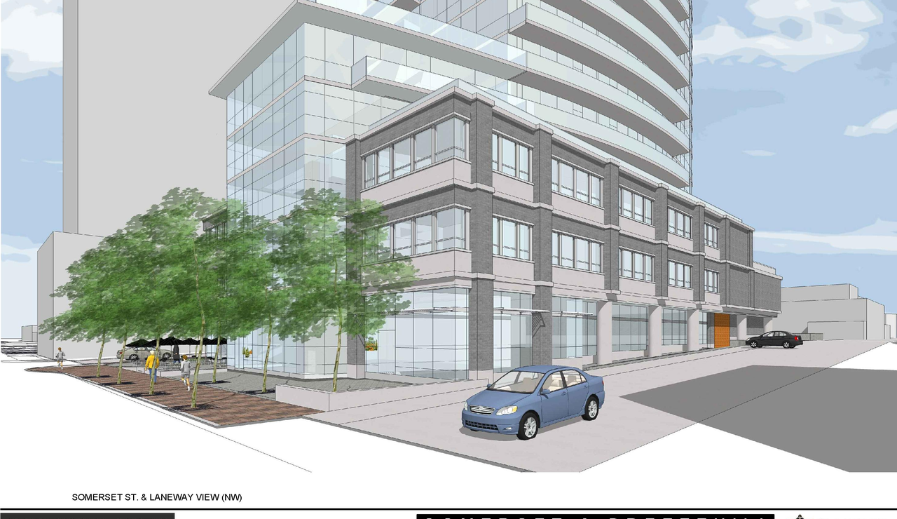 Rendering of building from page 36 of the file '1040 and 1050 Somerset Street West Urban Design Brief1'