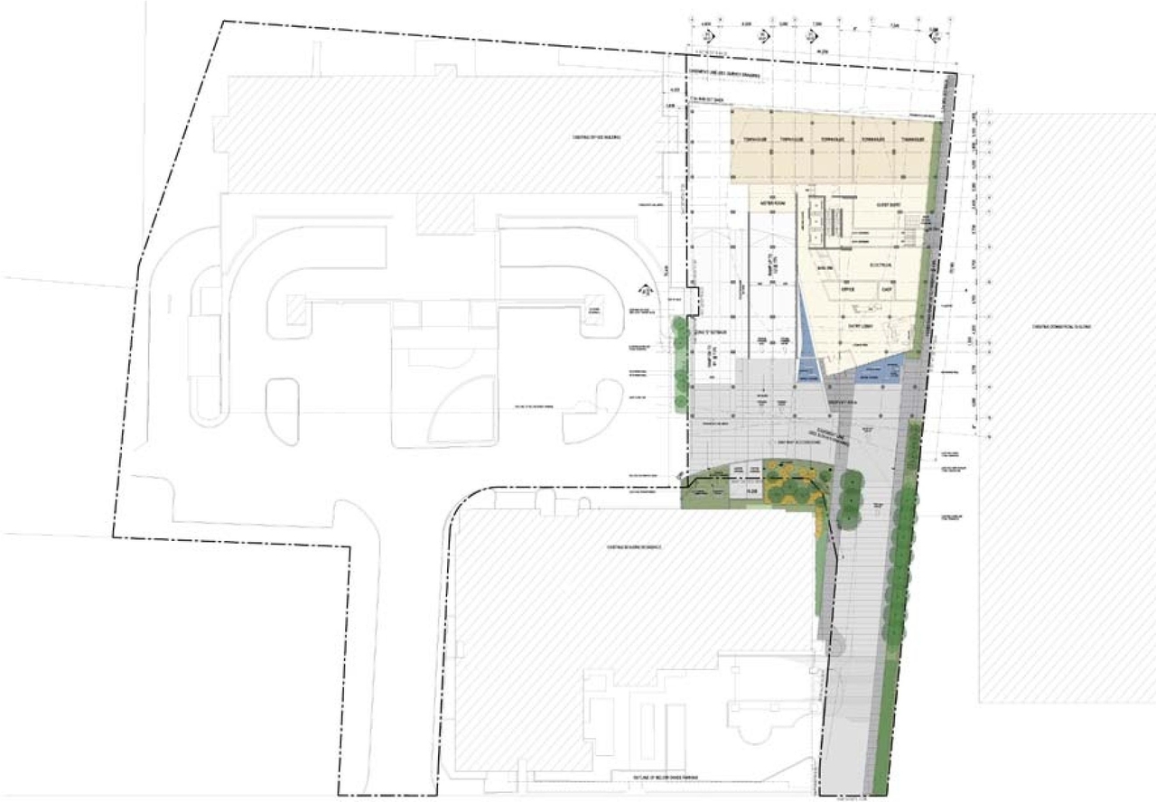 Construction site plan for project from page 10 of the file 'Urban Design Review Panel Formal Submission 2'