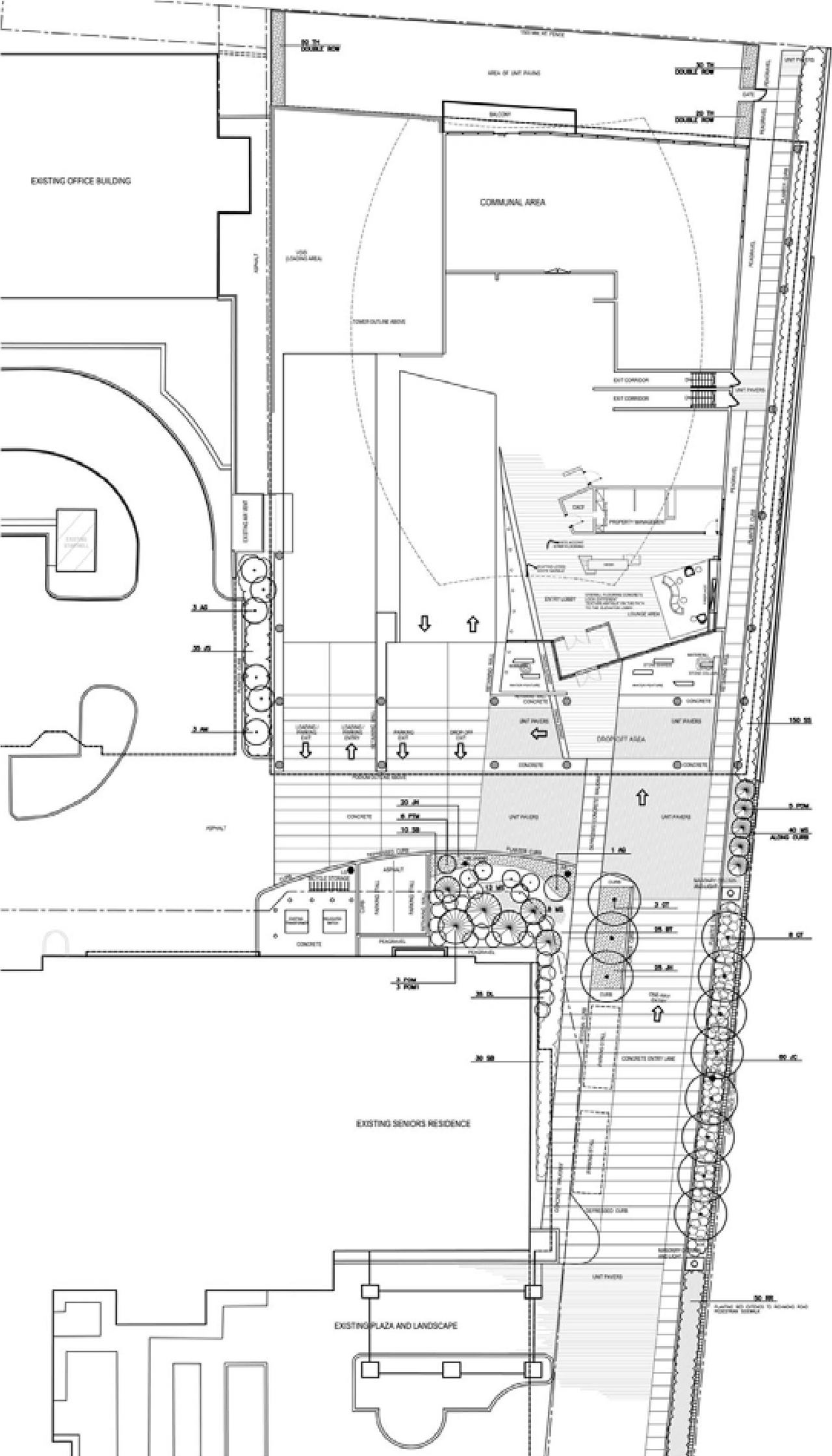 Construction site plan for project from page 10 of the file 'Urban Design Review Panel Formal Submission1'