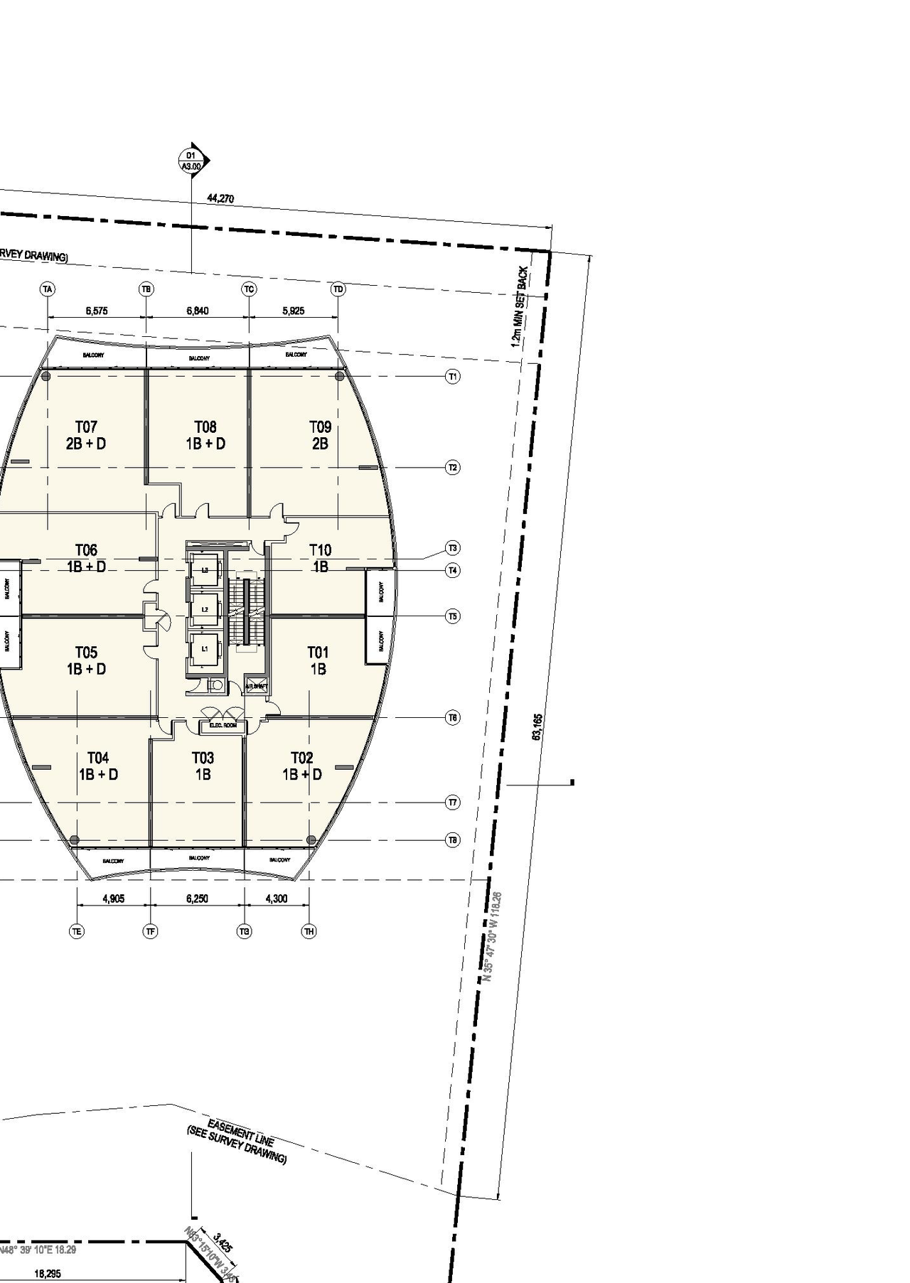 Floor plan for project from page 19 of the file 'Urban Design Review Panel Formal Submission1'