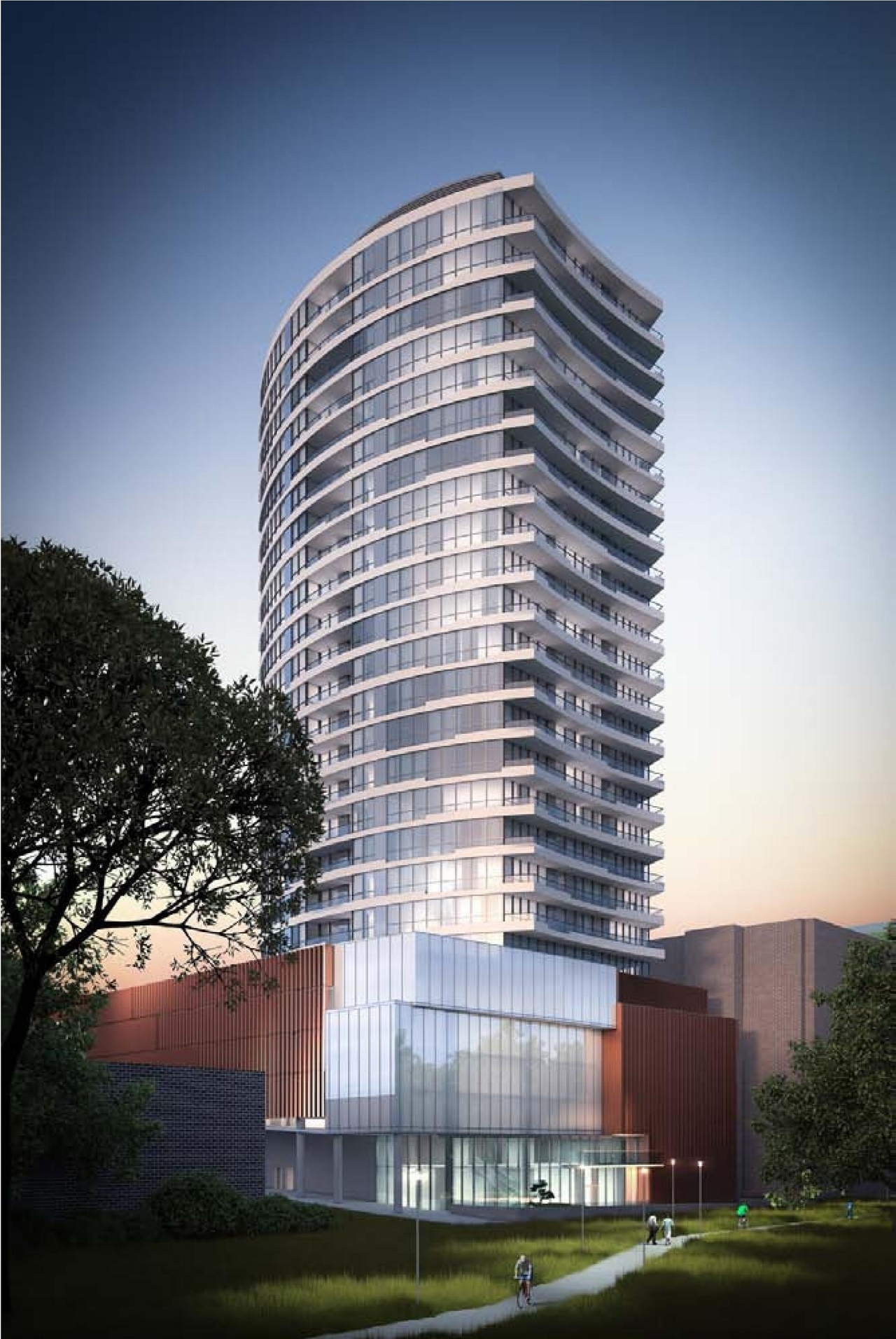 Rendering of building from page 28 of the file 'Urban Design Review Panel Formal Submission1'