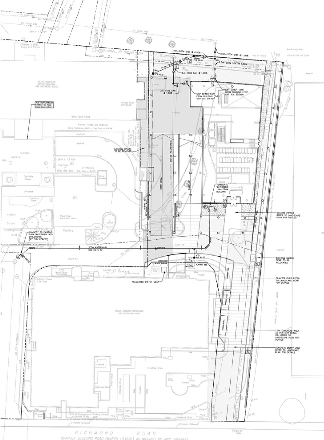 Construction site plan for project from page 9 of the file 'Urban Design Review Panel Formal Submission1'