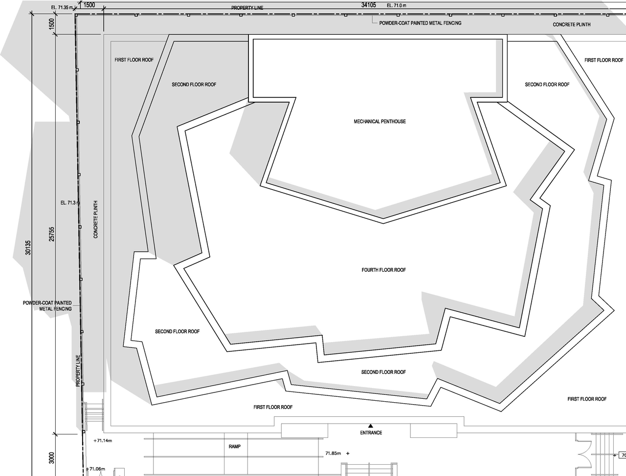 Construction site plan for project from page 40 of the file 'Formal Design Review Submission.'
