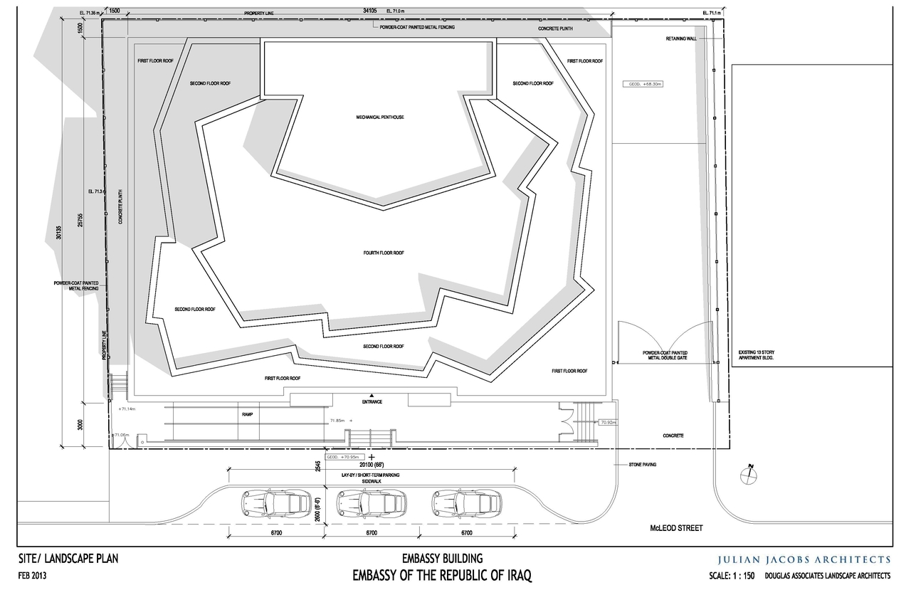 Construction site plan for project from page 40 of the file 'Formal Design Review Submission.'