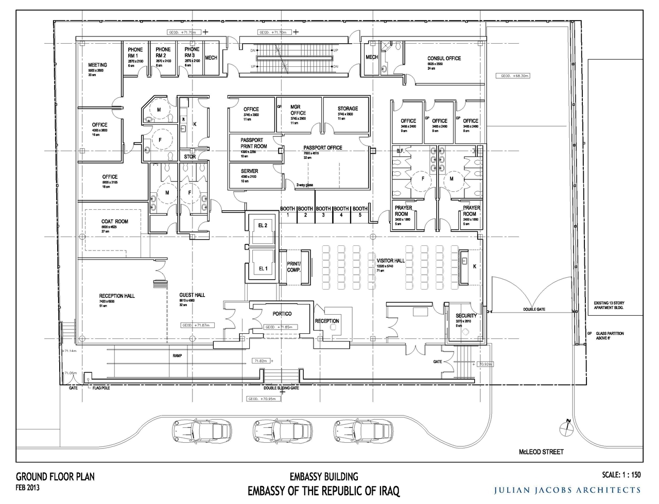 Construction site plan for project from page 43 of the file 'Formal Design Review Submission.'