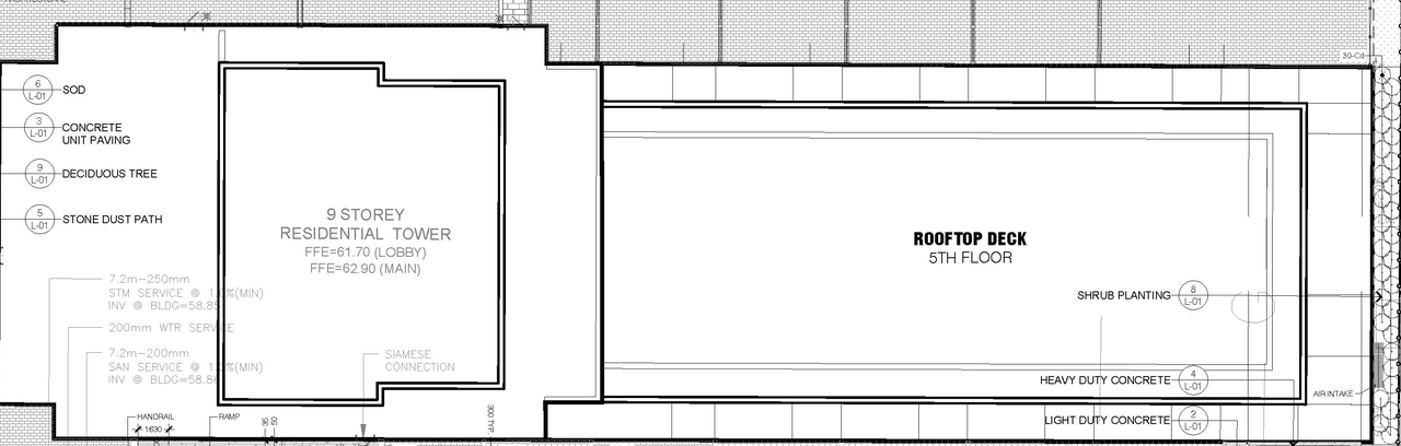 Construction site plan for project from page 14 of the file '93 Norman - UDRP Presentation May 2021'