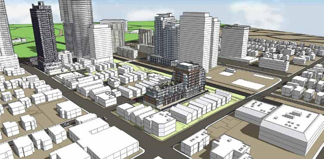 Rendering of building from page 37 of the file '93 Norman - UDRP Presentation May 2021'