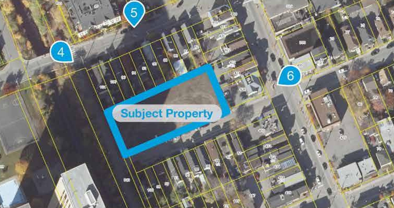 Construction site plan for project from page 4 of the file '93 Norman - UDRP Presentation May 2021'