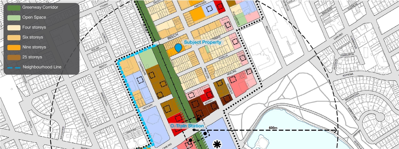 Construction site plan for project from page 9 of the file '93 Norman - UDRP Presentation May 2021'