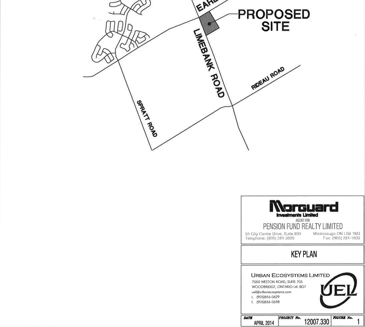 Construction site plan for project from page 35 of the file 'D07-12-14-0067 Servicing Design Brief, Storm Report and Engineering Plans Sub2'