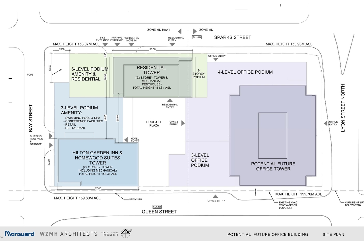 Construction site plan for project from page 74 of the file 'D07-12-15-0117 Design Brief'