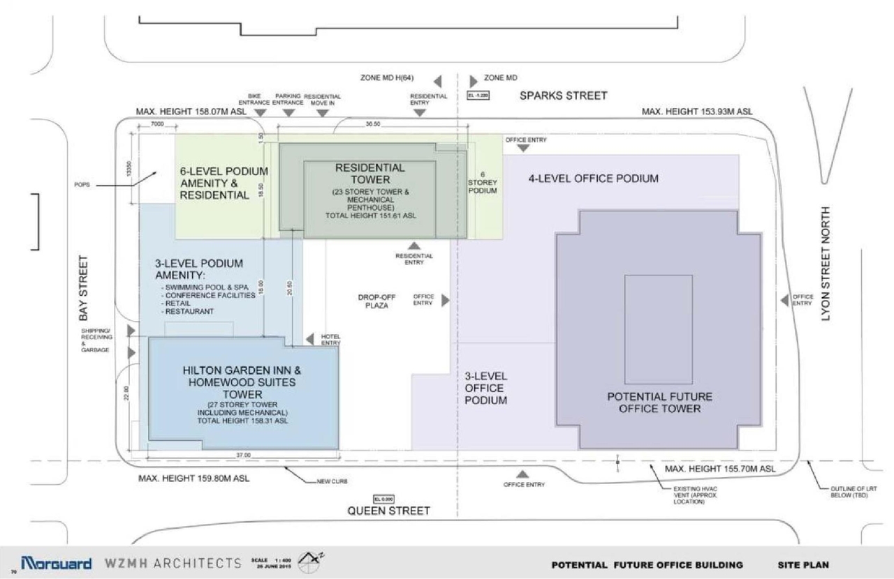 Construction site plan for project from page 67 of the file 'D07-12-15-0117 Design Brief REVISION 1'