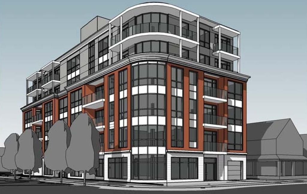 Rendering of building from page 1 of the file 'D07-12-16-0045 Urban Design Review Panel Submission'