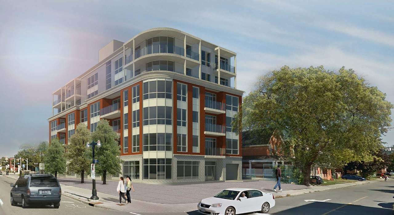 Rendering of building from page 17 of the file 'D07-12-16-0045 Urban Design Review Panel Submission'