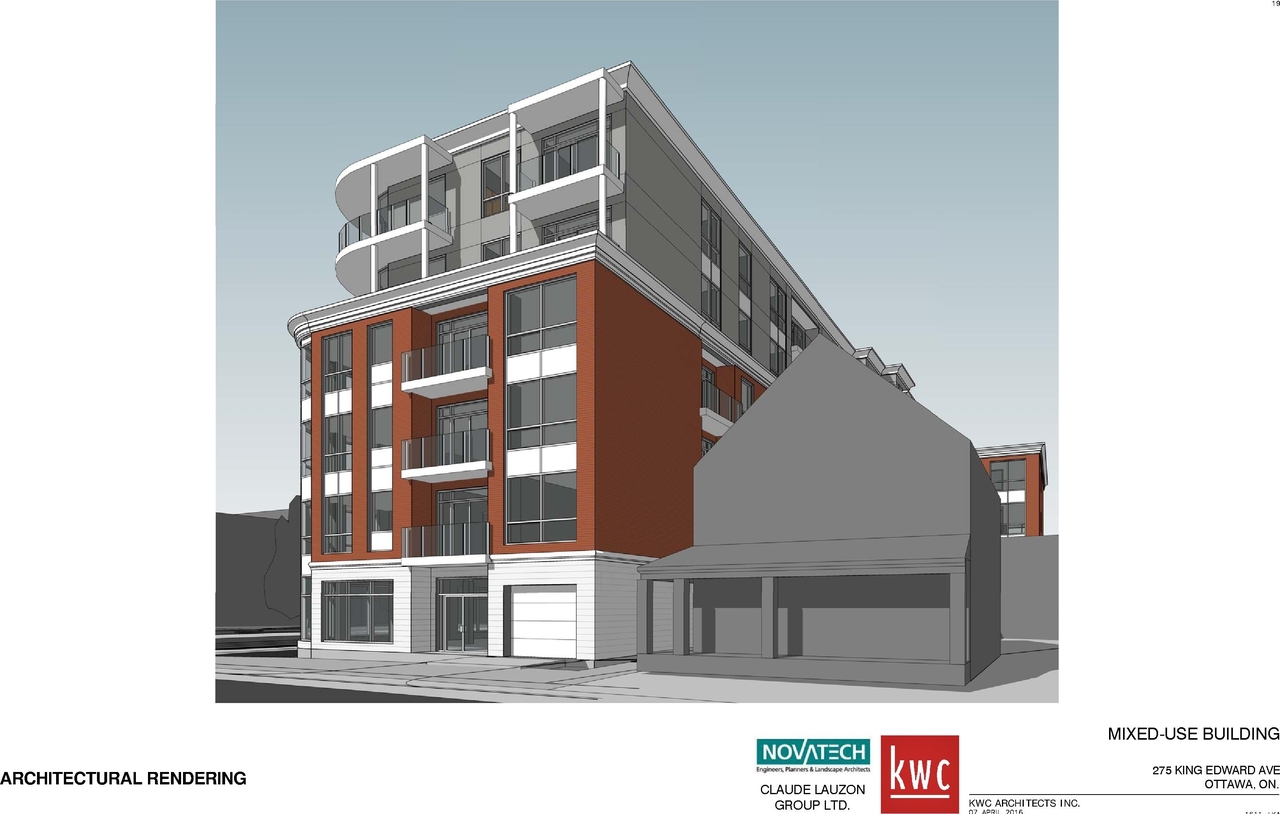 Rendering of building from page 20 of the file 'D07-12-16-0045 Urban Design Review Panel Submission'