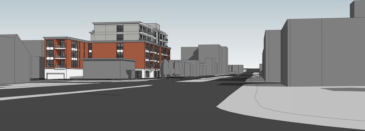 Rendering of building from page 22 of the file 'D07-12-16-0045 Urban Design Review Panel Submission'