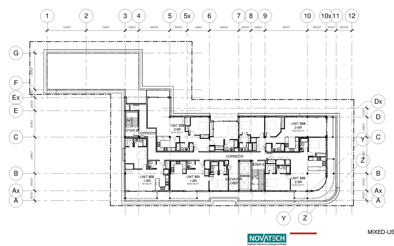 Floor plan for project from page 34 of the file 'D07-12-16-0045 Urban Design Review Panel Submission'