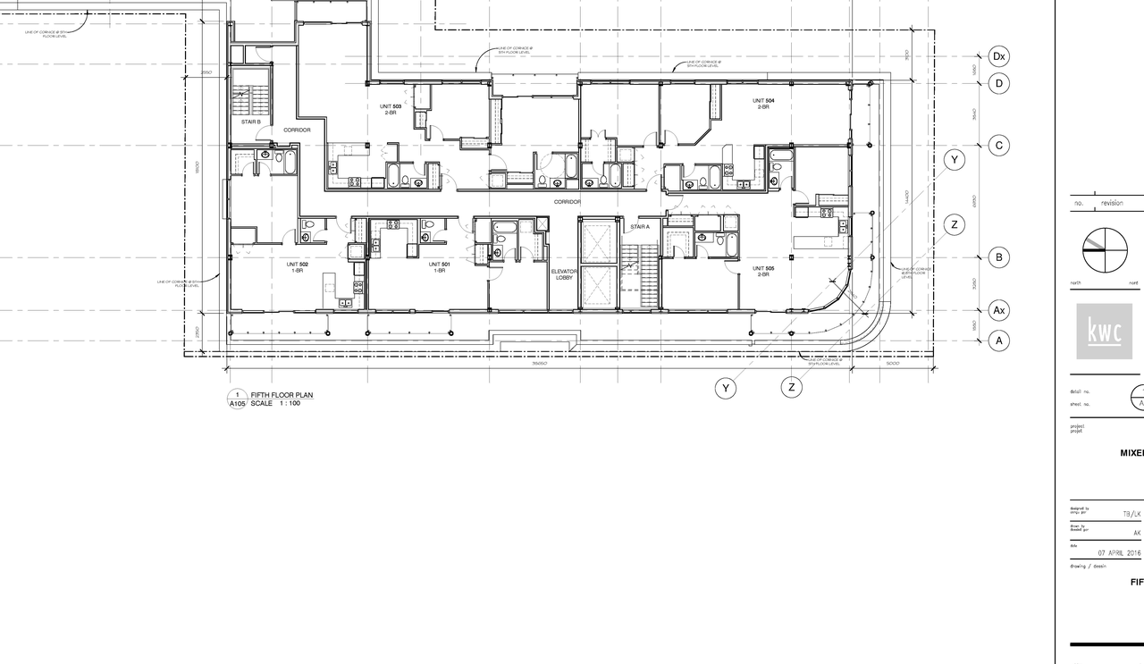Floor plan for project from page 5 of the file 'D07-12-16-0045 Floor Plans'