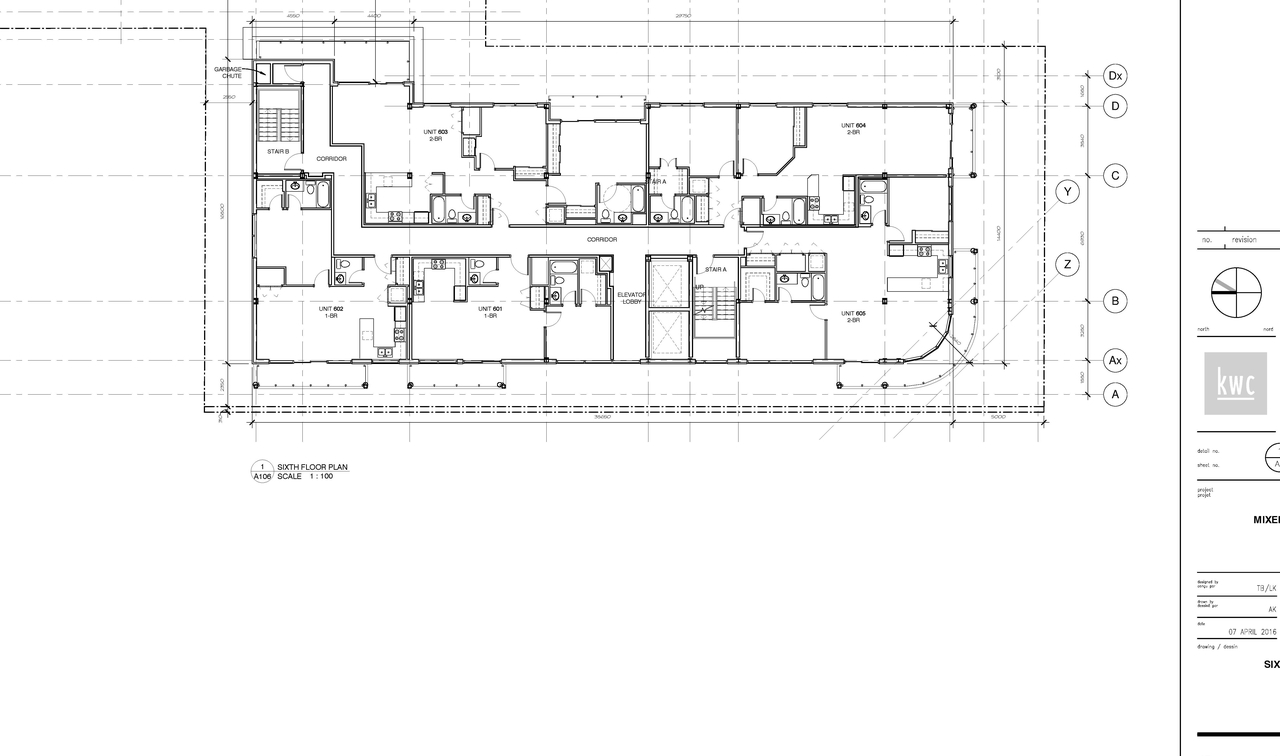 Floor plan for project from page 6 of the file 'D07-12-16-0045 Floor Plans'