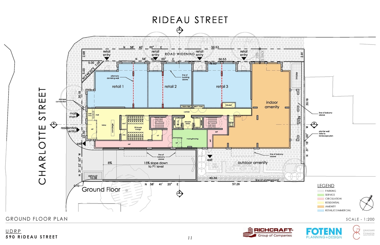Floor plan for project from page 12 of the file 'Urban Design Review Package_594 Rideau Street'