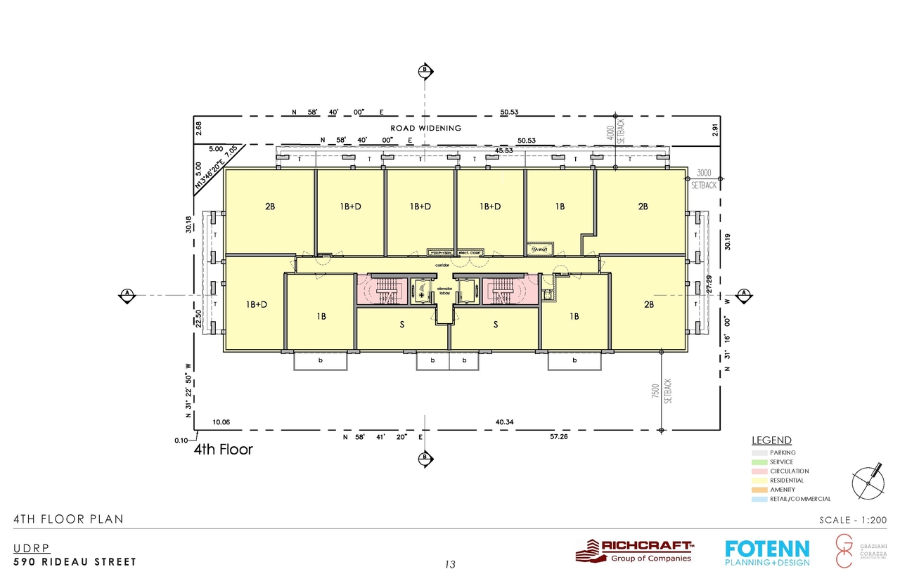 Floor plan for project from page 14 of the file 'Urban Design Review Package_594 Rideau Street'