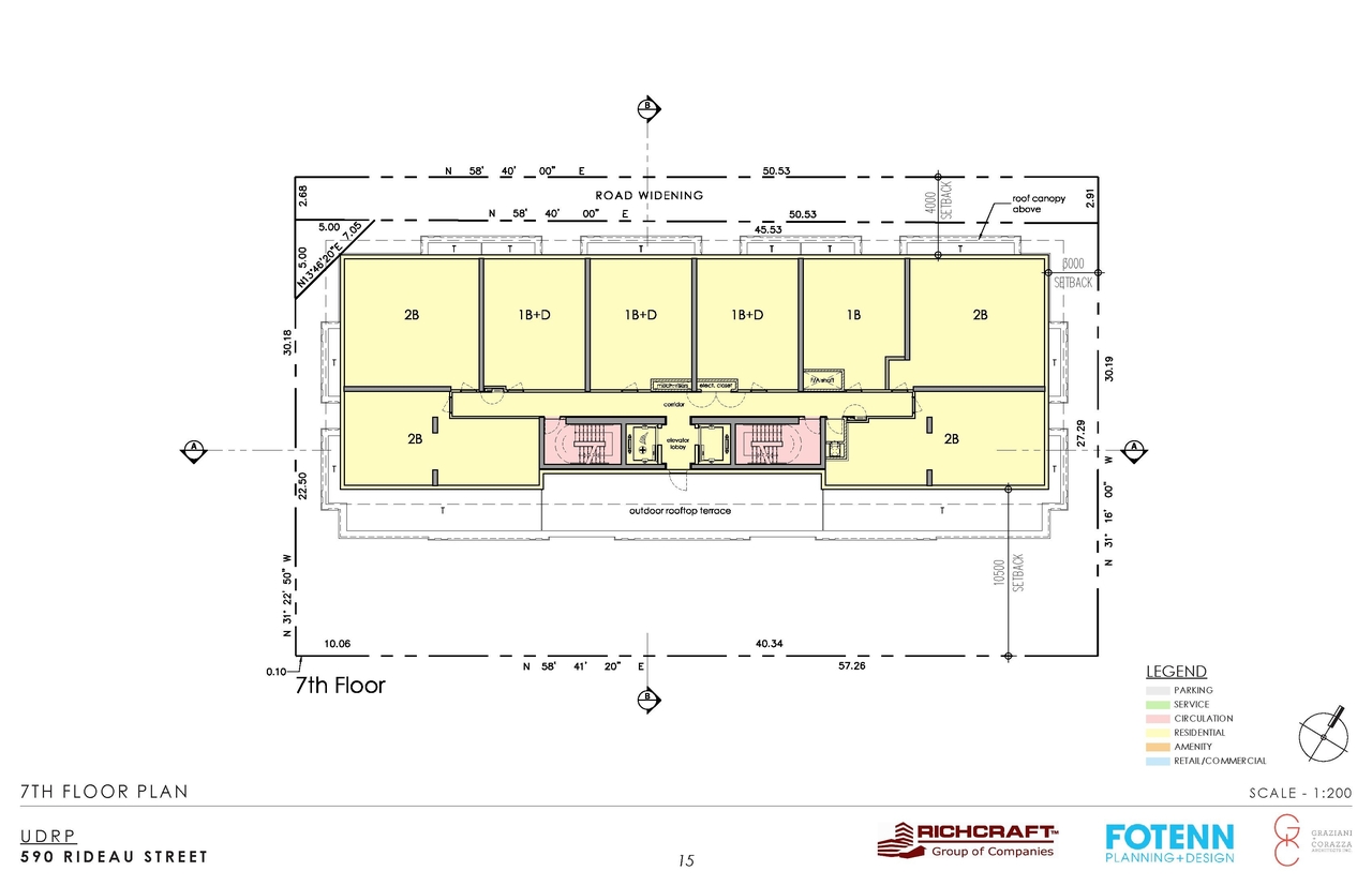 Floor plan for project from page 16 of the file 'Urban Design Review Package_594 Rideau Street'