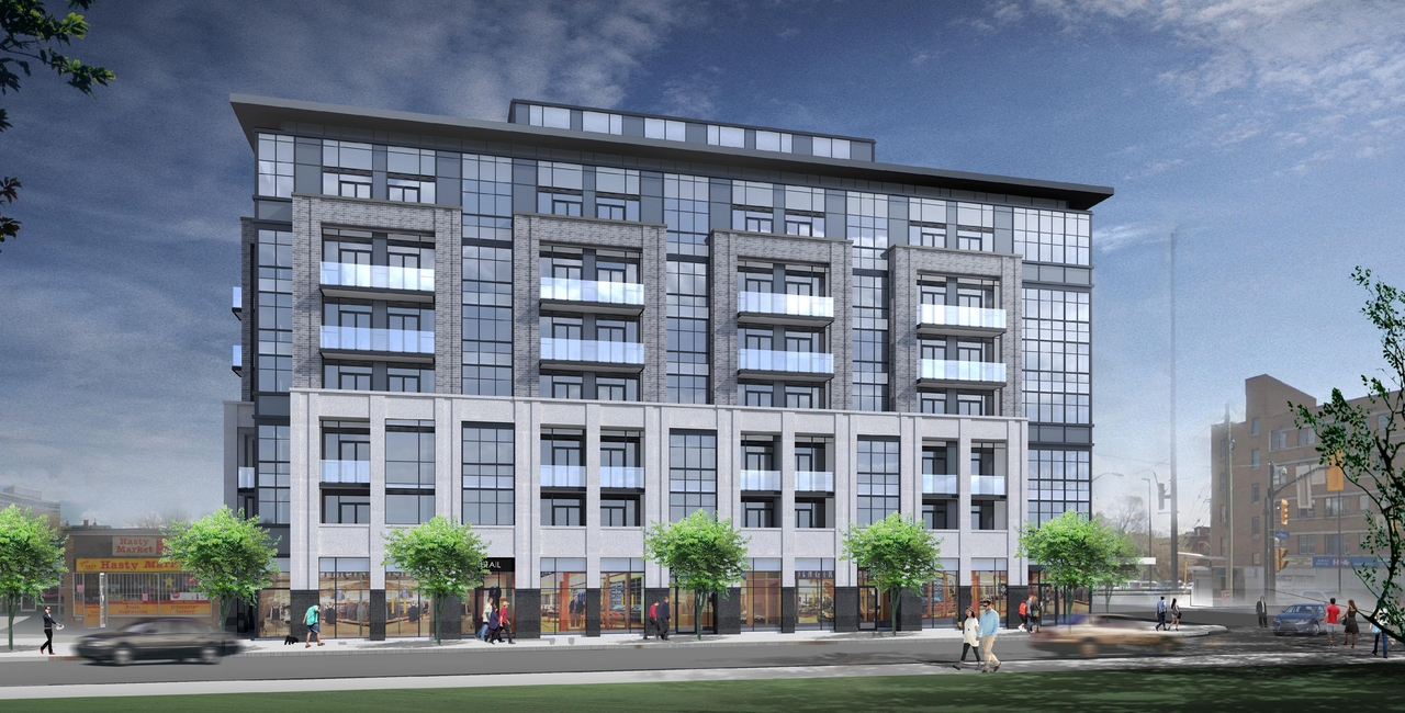 Rendering of building from page 27 of the file 'Urban Design Review Package_594 Rideau Street'