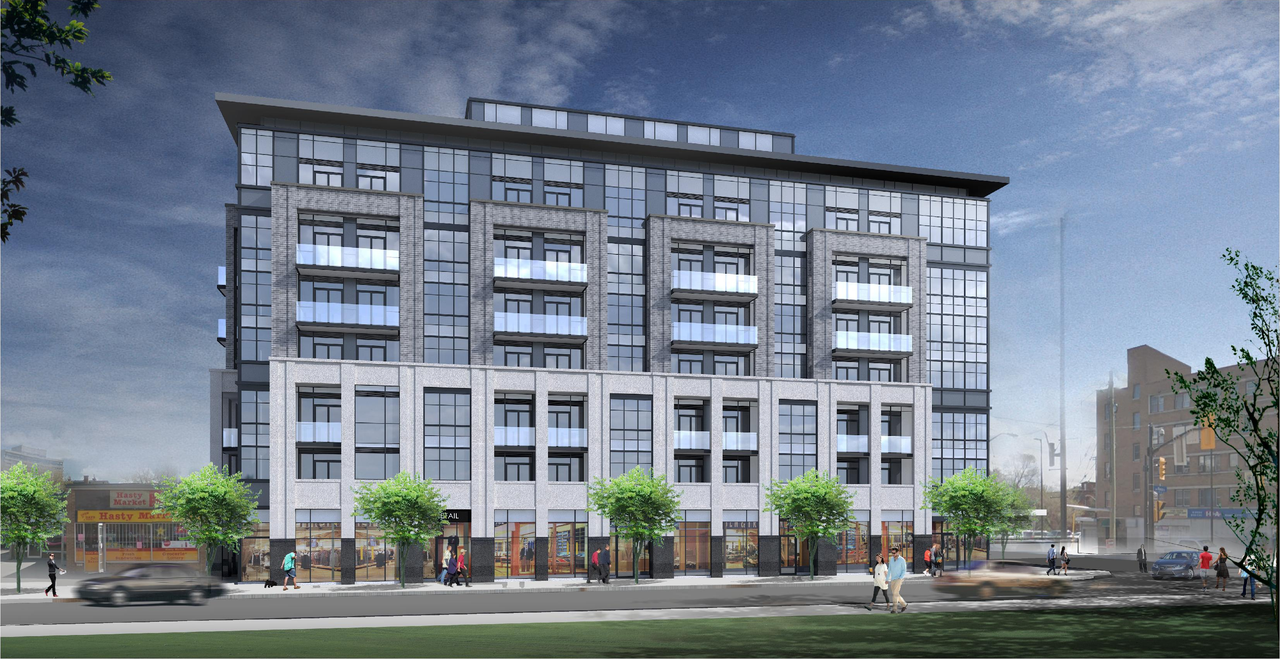 Rendering of building from page 27 of the file 'Urban Design Review Package_594 Rideau Street'