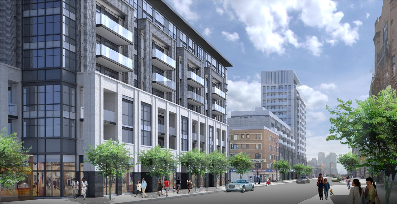 Rendering of building from page 28 of the file 'Urban Design Review Package_594 Rideau Street'