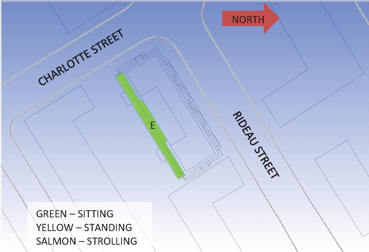 Construction site plan for project from page 34 of the file 'Urban Design Review Package_594 Rideau Street'