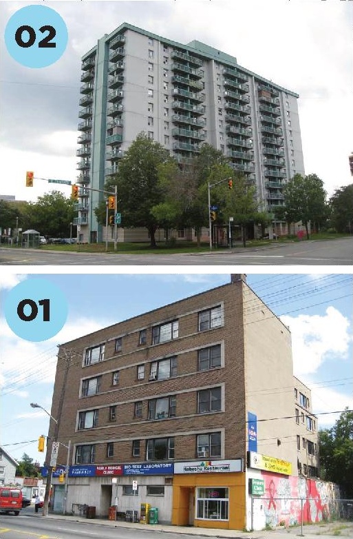 Rendering of building from page 5 of the file 'Urban Design Review Package_594 Rideau Street'