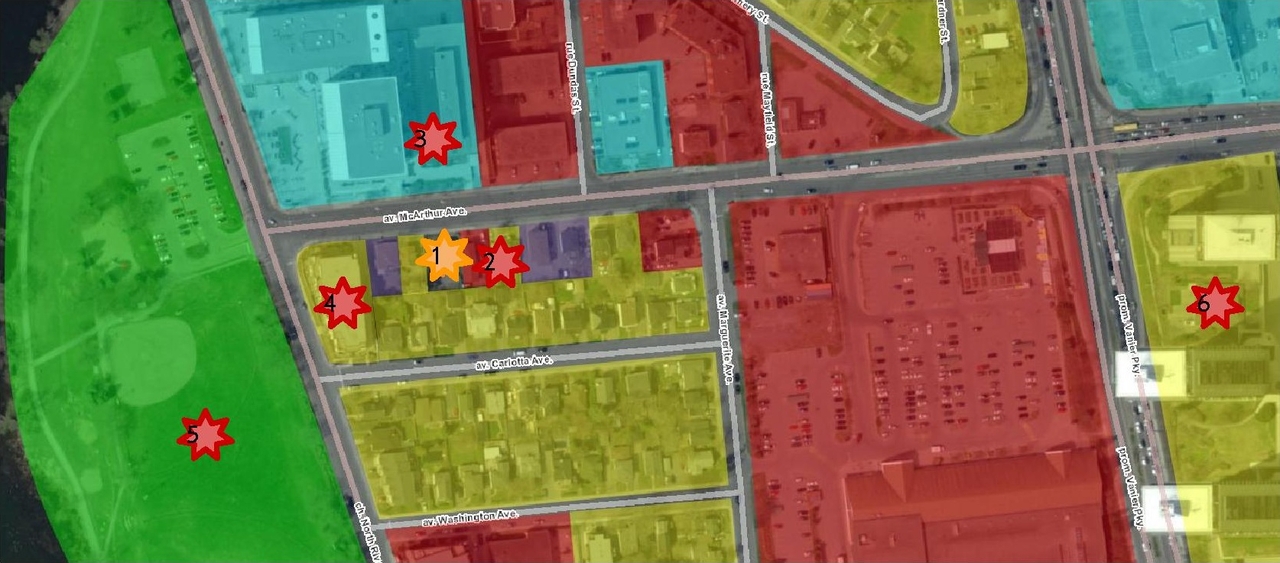 Construction site plan for project from page 4 of the file 'Design Brief_18 McArthur'