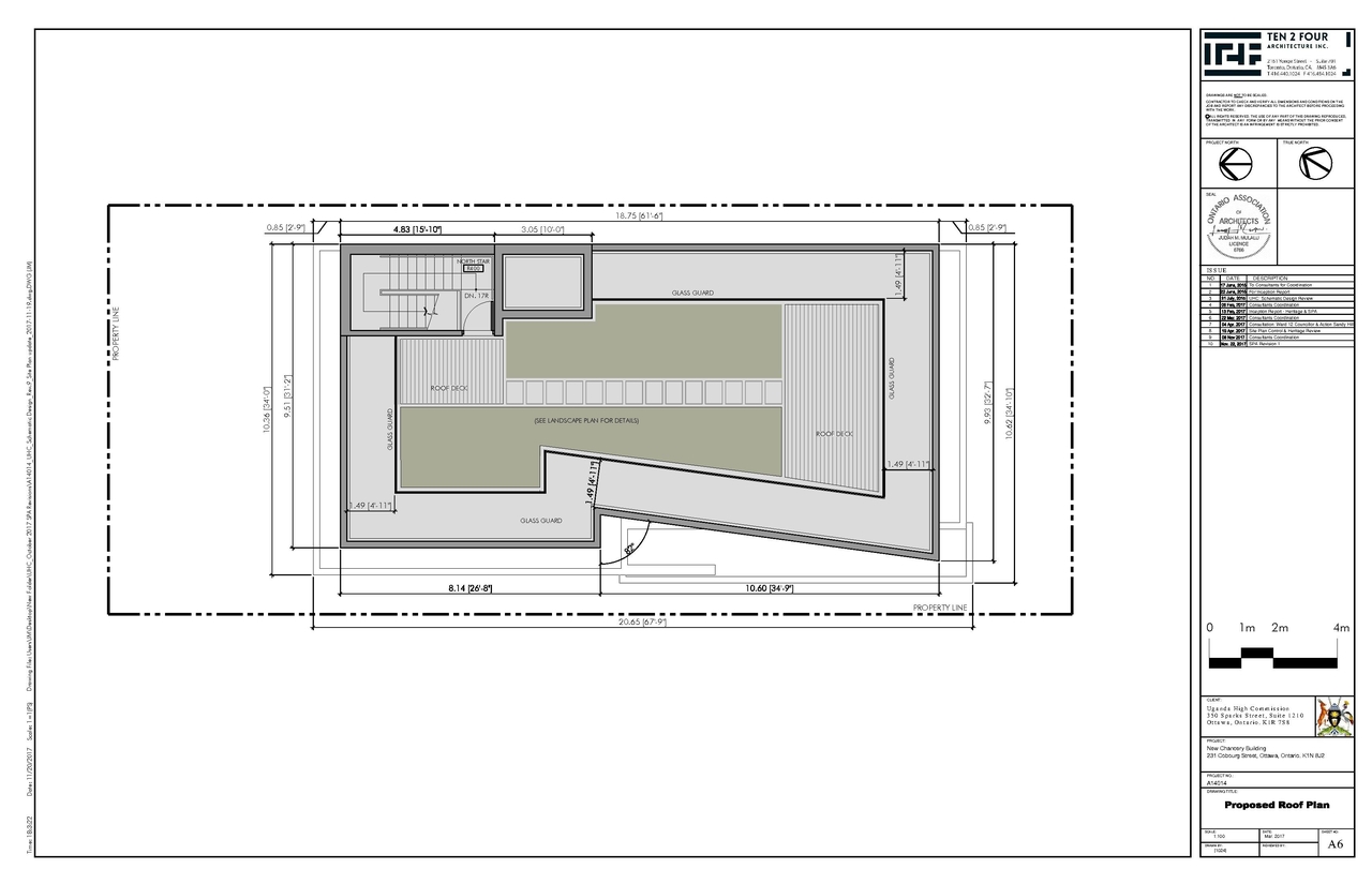 Construction site plan for project from page 5 of the file 'Nov 2017 Revsied Floor Plans and Elevations'