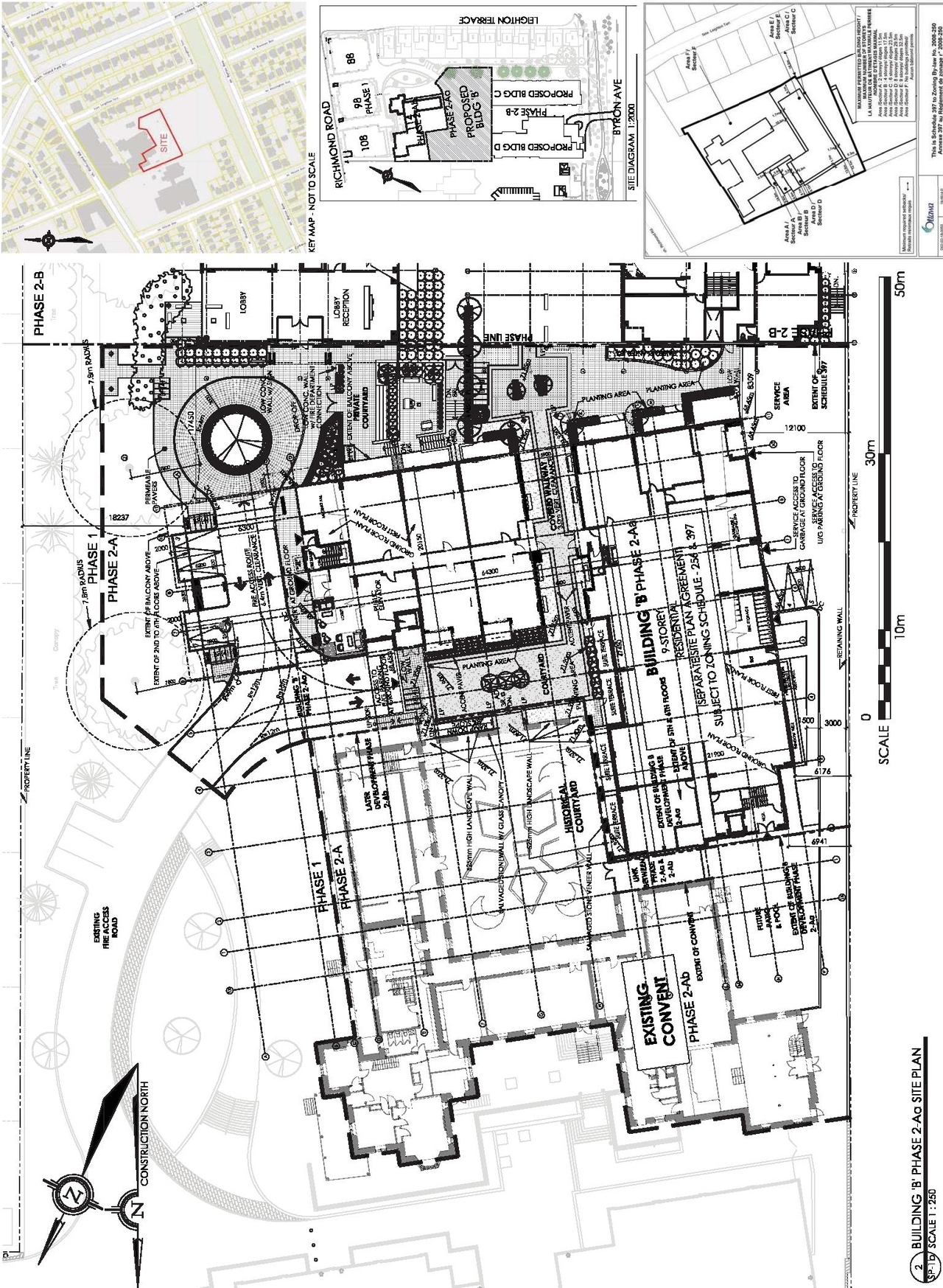 Construction site plan for project from page 8 of the file '2022-11-17 - Design Brief - D07-12-18-0080'