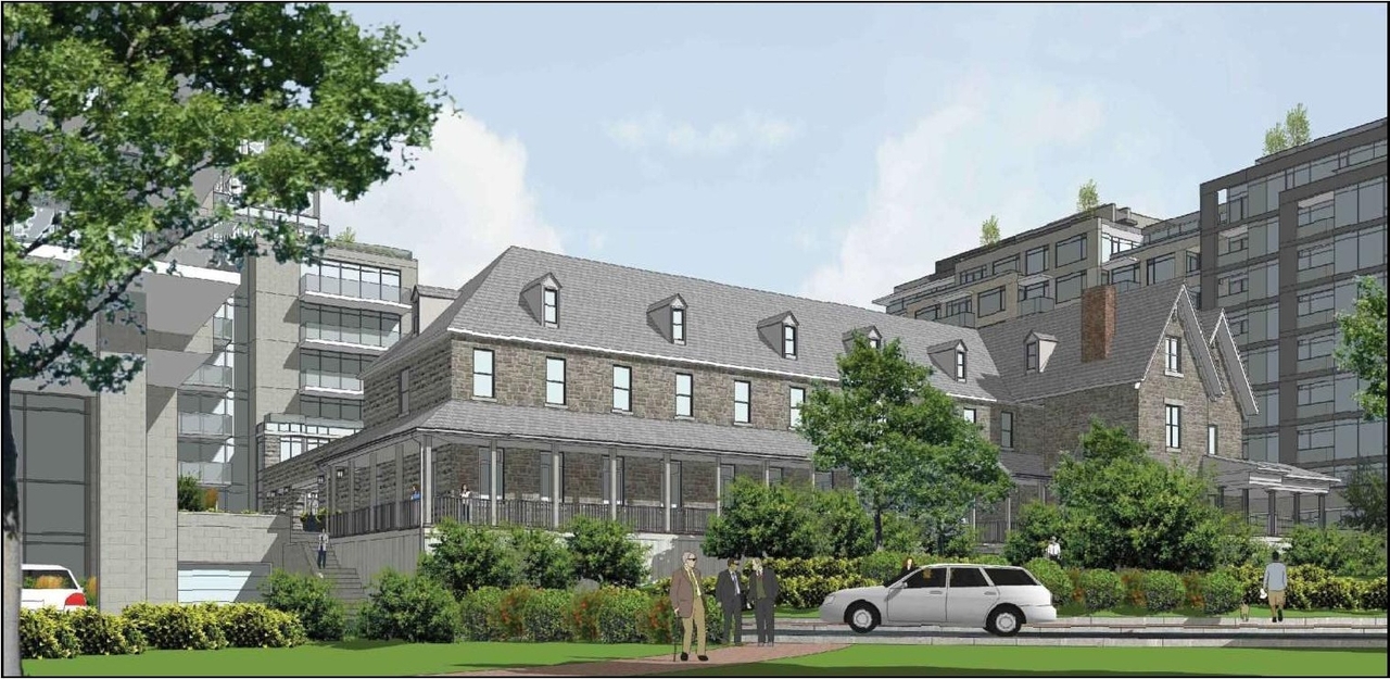 Rendering of building from page 24 of the file '2023-05-09 - Architectural Design Brief - D07-12-18-0080'