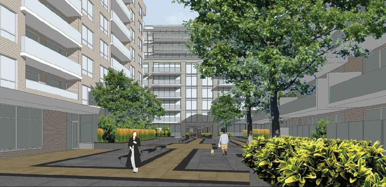 Rendering of building from page 25 of the file '2023-05-09 - Architectural Design Brief - D07-12-18-0080'