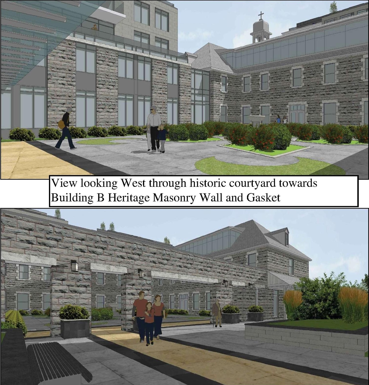 Rendering of building from page 26 of the file '2023-05-09 - Architectural Design Brief - D07-12-18-0080'