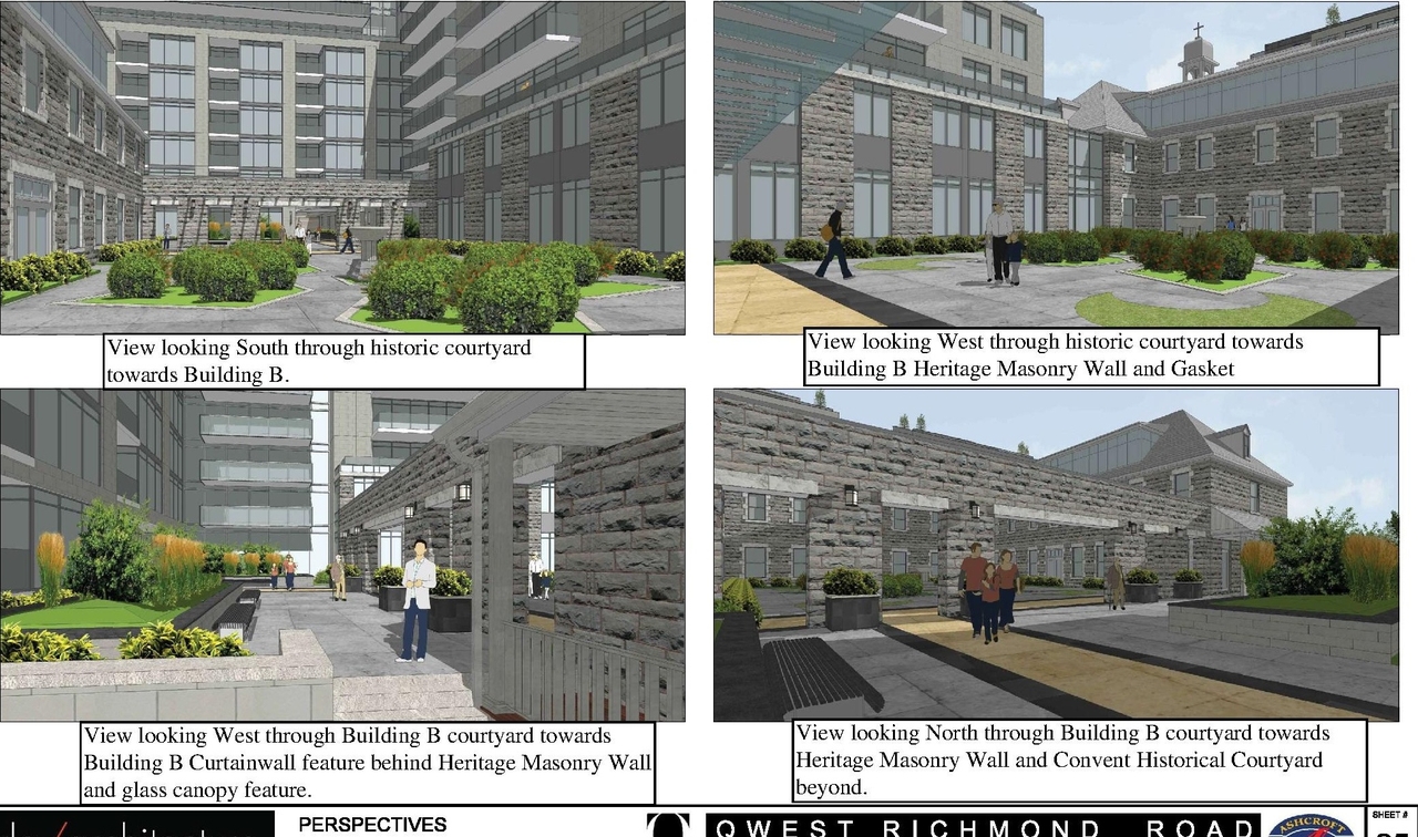 Rendering of building from page 26 of the file '2023-05-09 - Architectural Design Brief - D07-12-18-0080'