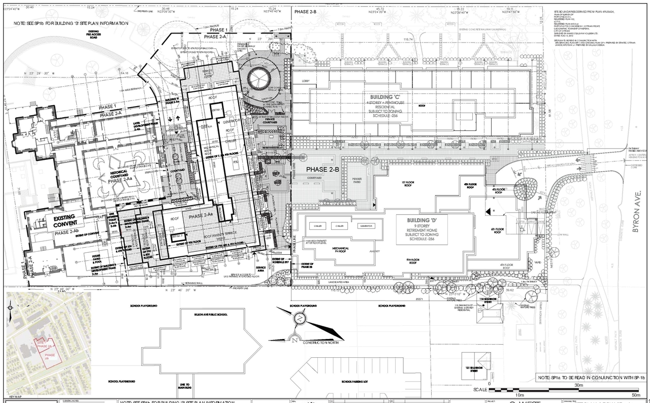 Construction site plan for project from page 7 of the file '2023-05-09 - Architectural Design Brief - D07-12-18-0080'