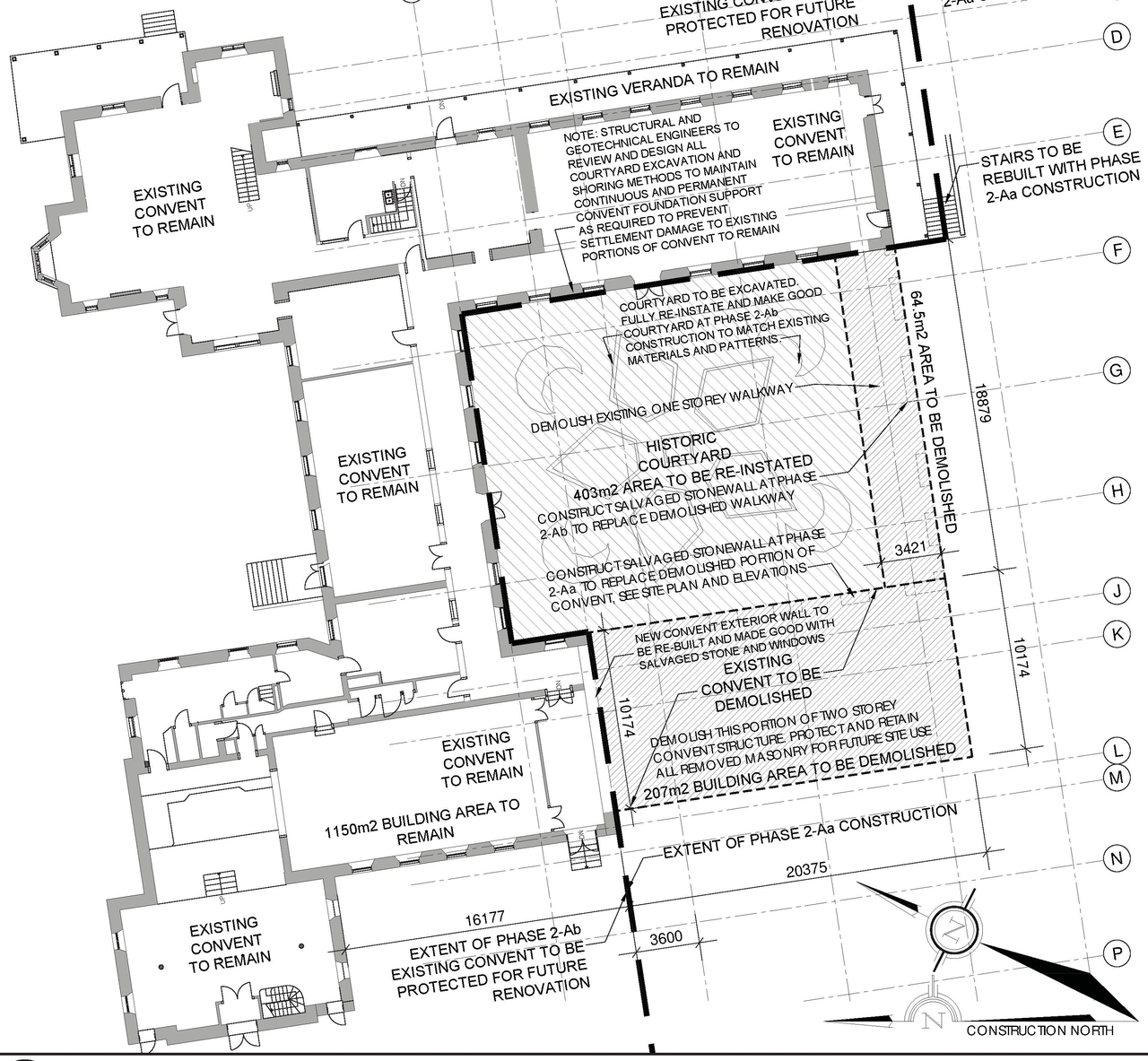 Construction site plan for project from page 2 of the file '2022-11-17 - Detail Site and Floor Plans - D07-12-18-0080'