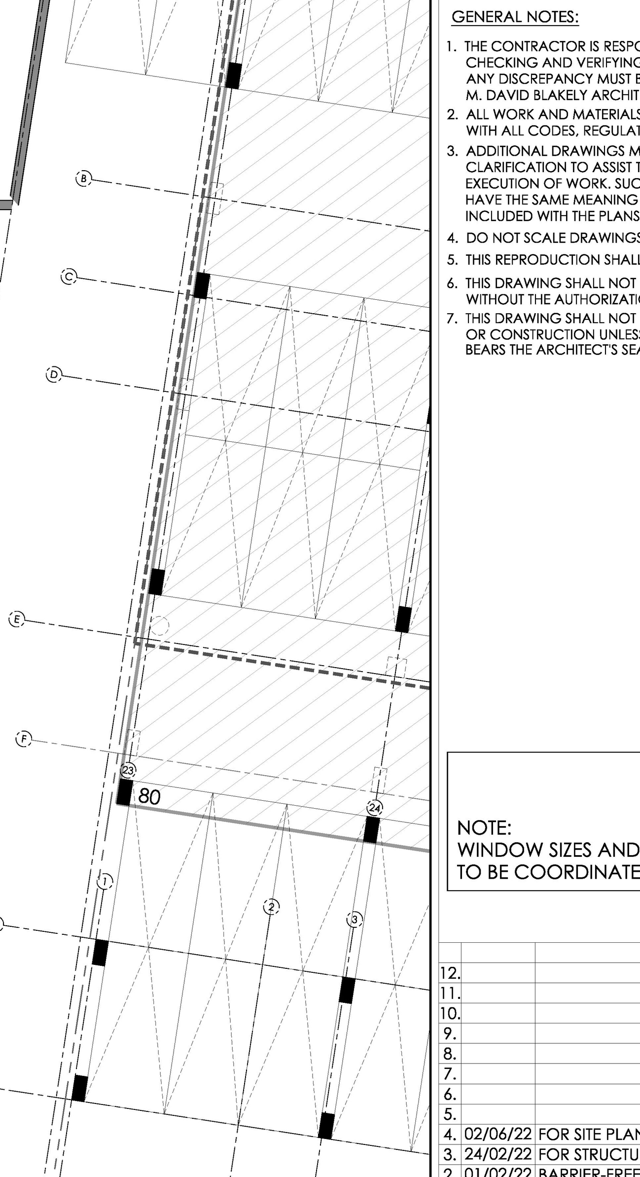 Construction site plan for project from page 4 of the file '2022-11-17 - Detail Site and Floor Plans - D07-12-18-0080'