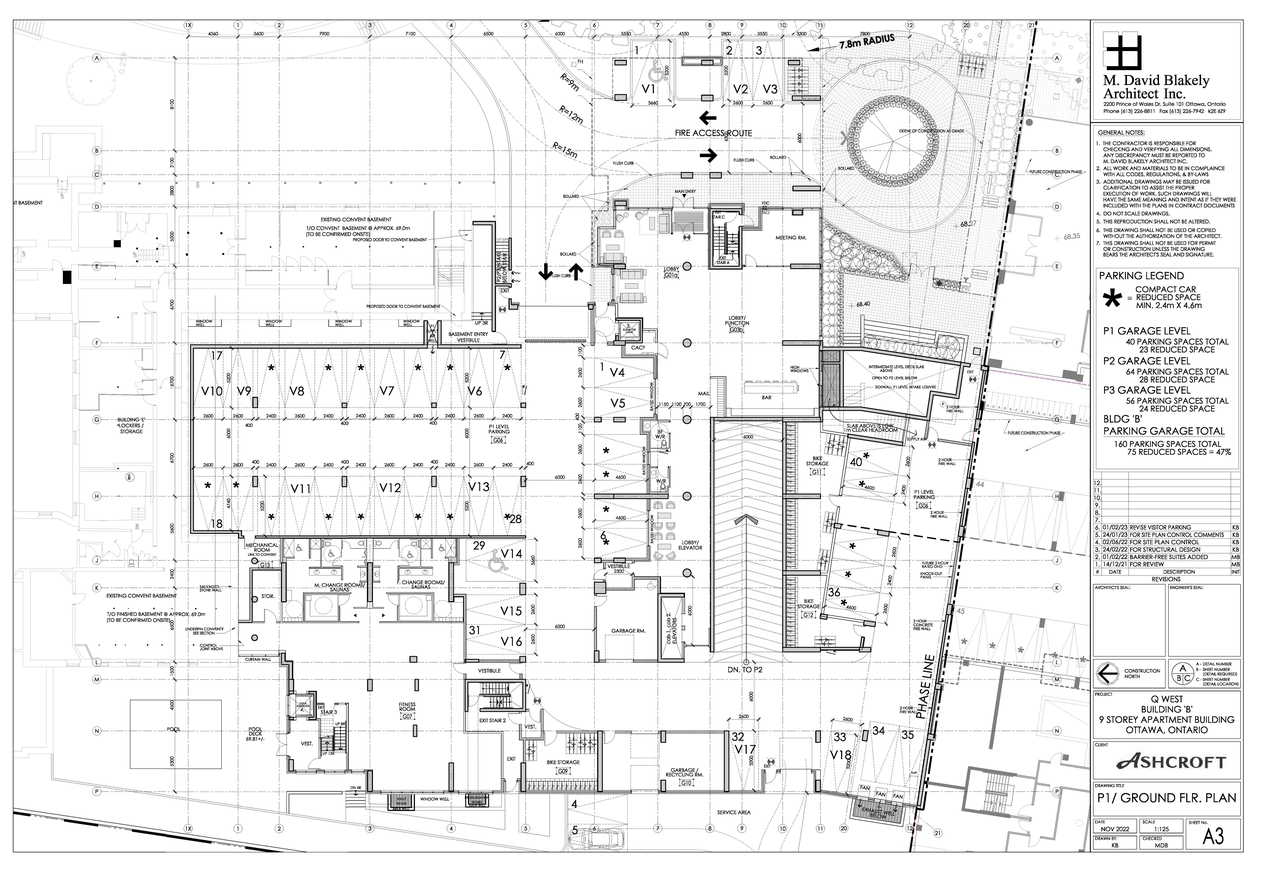 Construction site plan for project from page 3 of the file '2023-05-09 - Floor Plans - D07-12-18-0080'