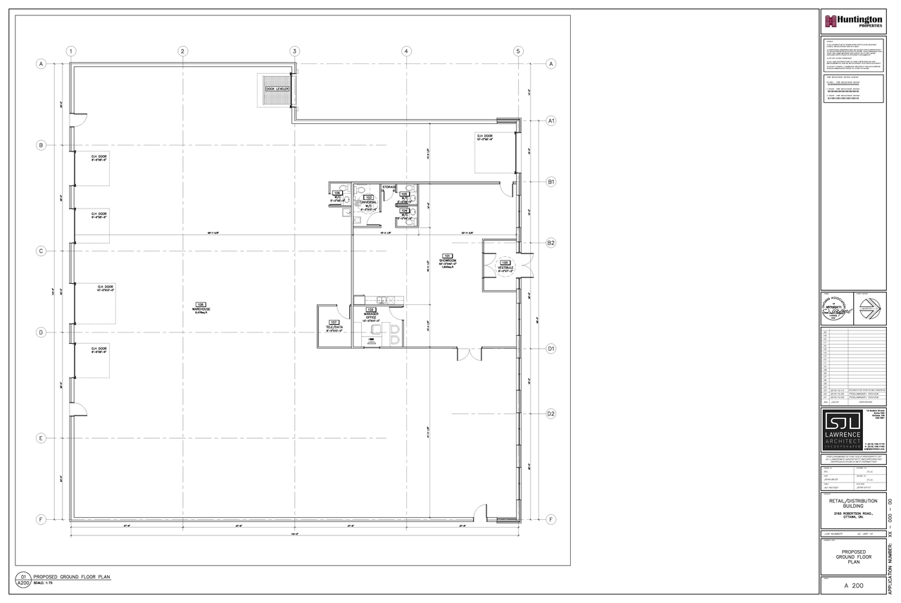 Construction site plan for project from page 1 of the file '2019-01-16 - Floor Plan Building B - D07-12-18-0205'