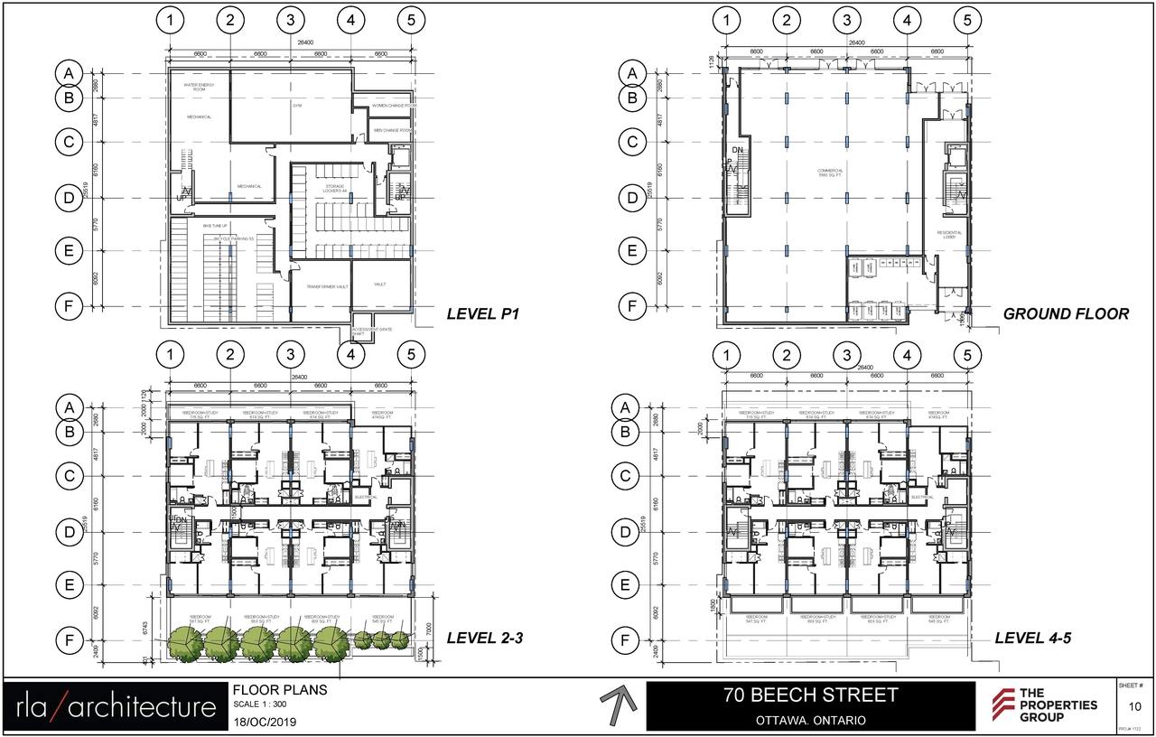 Construction site plan for project from page 9 of the file '2019-10-28 - Design Brief - Urban Design Review Panel - D07-12-19-0054'