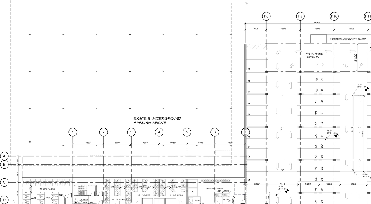 Construction site plan for project from page 1 of the file '2019-08-15 - P2 Floor Plan - D07-12-19-0075'