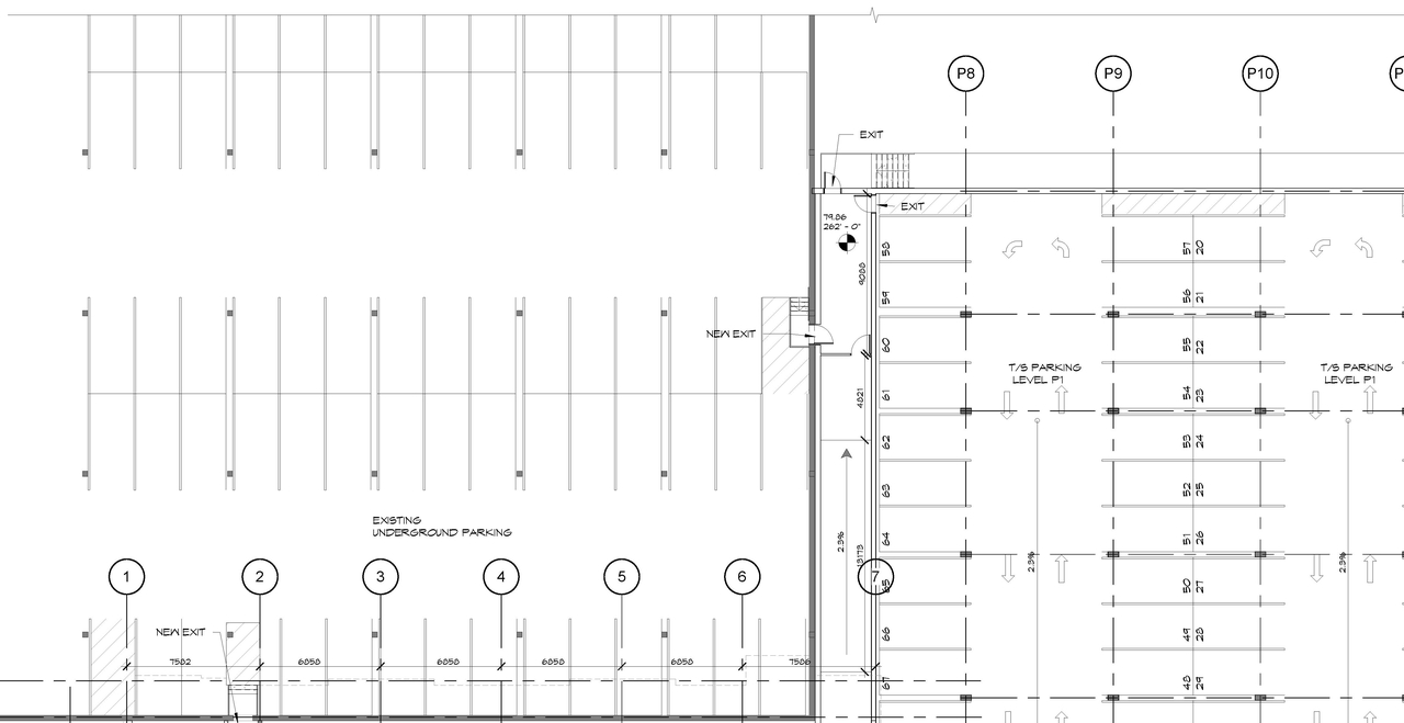 Construction site plan for project from page 1 of the file '2019-08-15 - P1 Floor Plan - D07-12-19-0075'