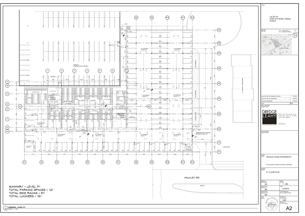 Floor plan for project from page 1 of the file '2019-08-15 - P1 Floor Plan - D07-12-19-0075'