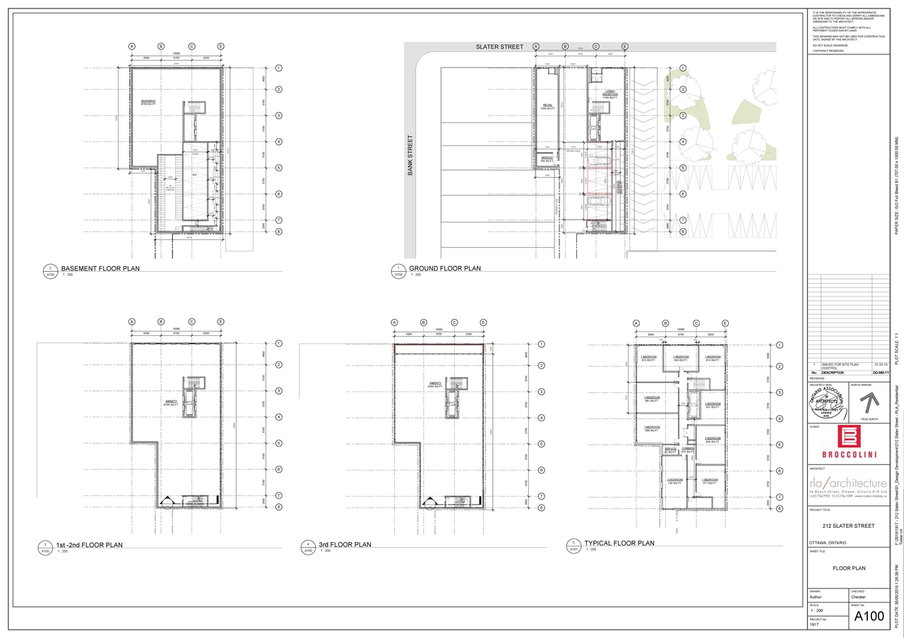 Floor plan for project from page 1 of the file '2019-06-03 - Floor Plans, Elevations, Shadow Study'